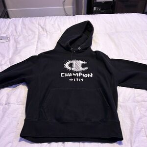 Black champion hoodie